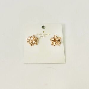 Kate Spade Rose Gold Bourgeois Bow Earrings